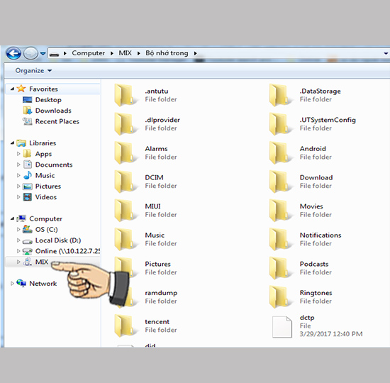 Truy cập dữ liệu trên máy tính